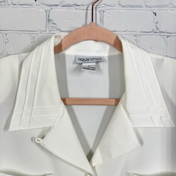 Vintage 90’s Y2K Blouse Button Women XL Long Sleeve Basic Preppy Office - Picture 3 of 11